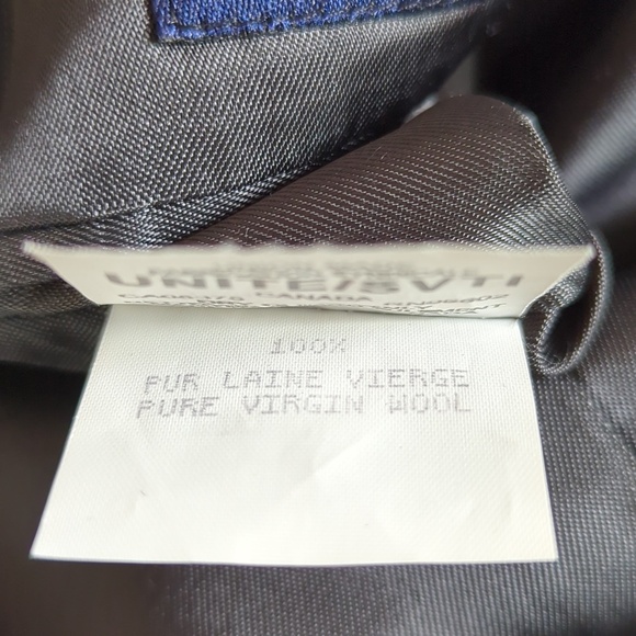 Oscar De La Renta Charcoal Grey w/Blue Pinstripe Virgin Wool Blazer - Picture 13 of 16